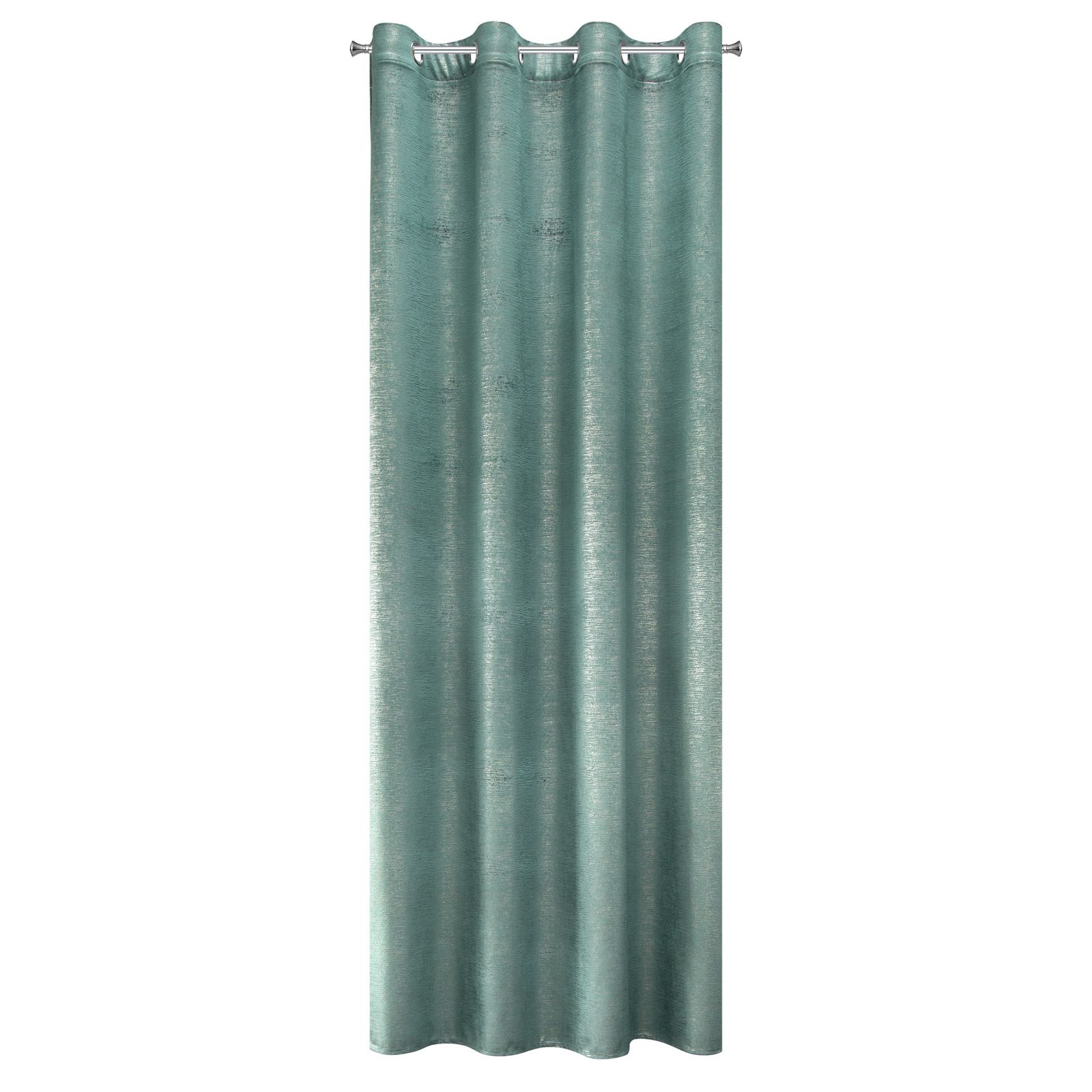 Perdea decorativa cu inele metalice, MABEL 140x250 cm, Eurofirany, Turcoaz