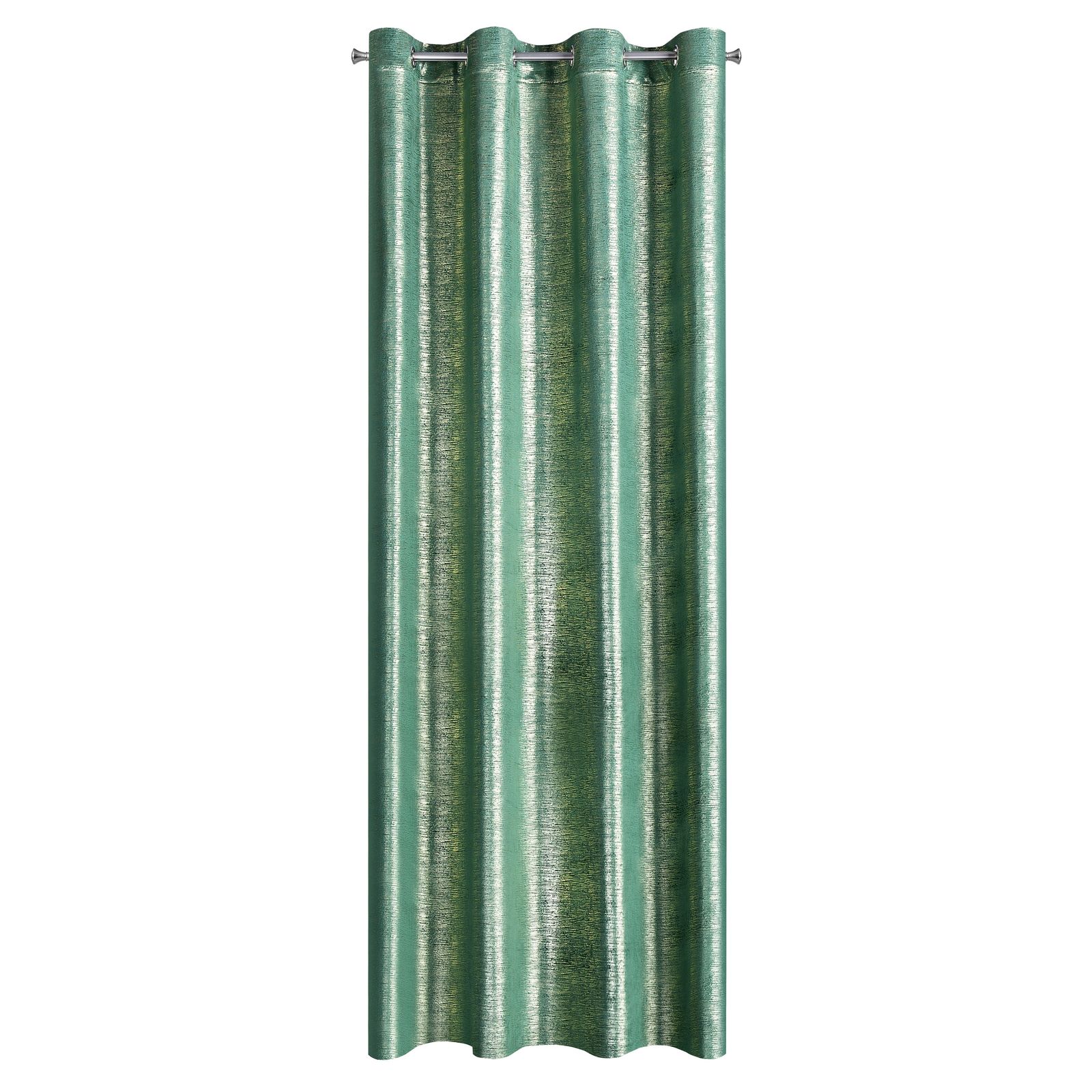 Perdea decorativa cu inele metalice, MABEL 140x250 cm, Eurofirany, Verde inchis