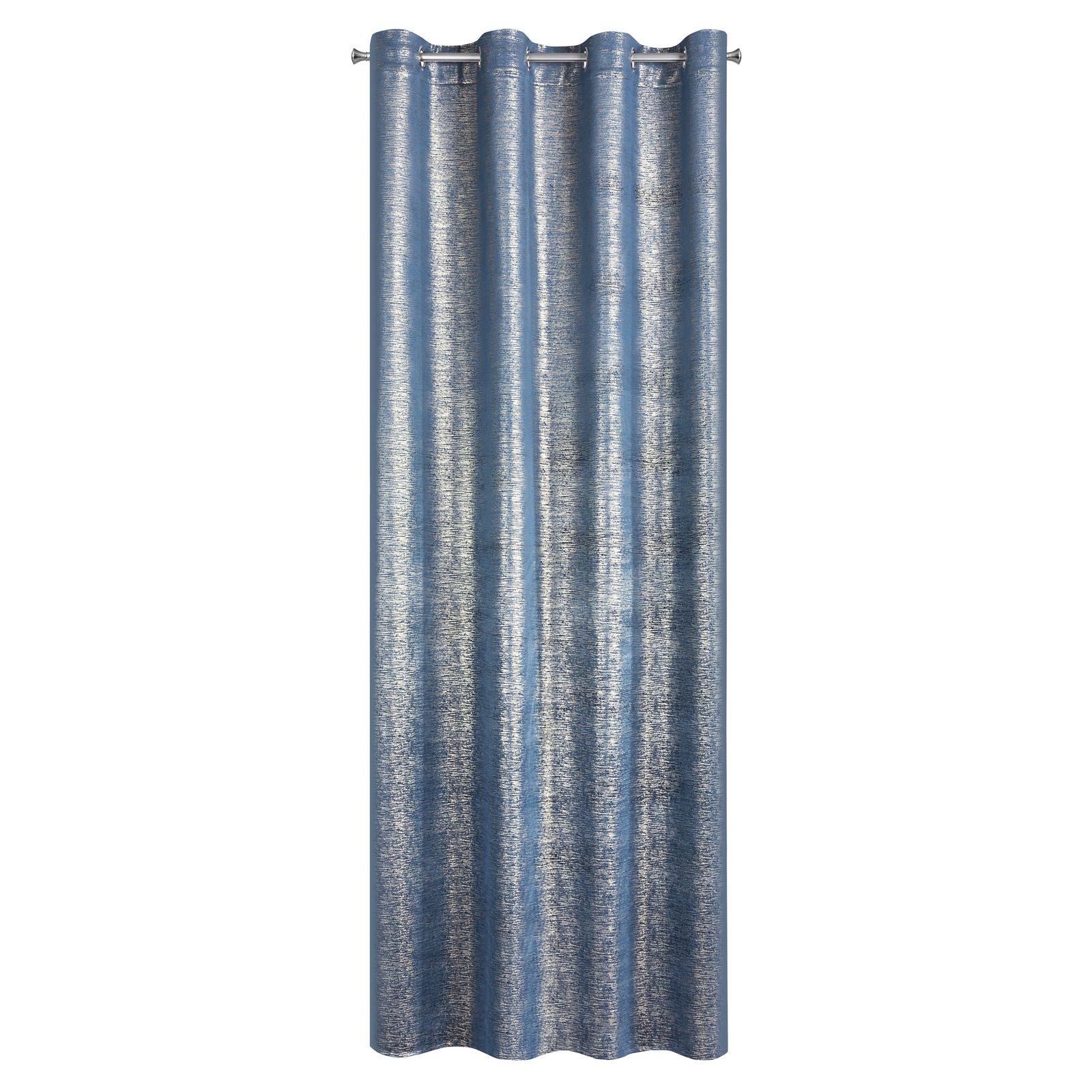 Perdea decorativa cu inele metalice, MABEL 140x250 cm, Eurofirany, Albastru inchis