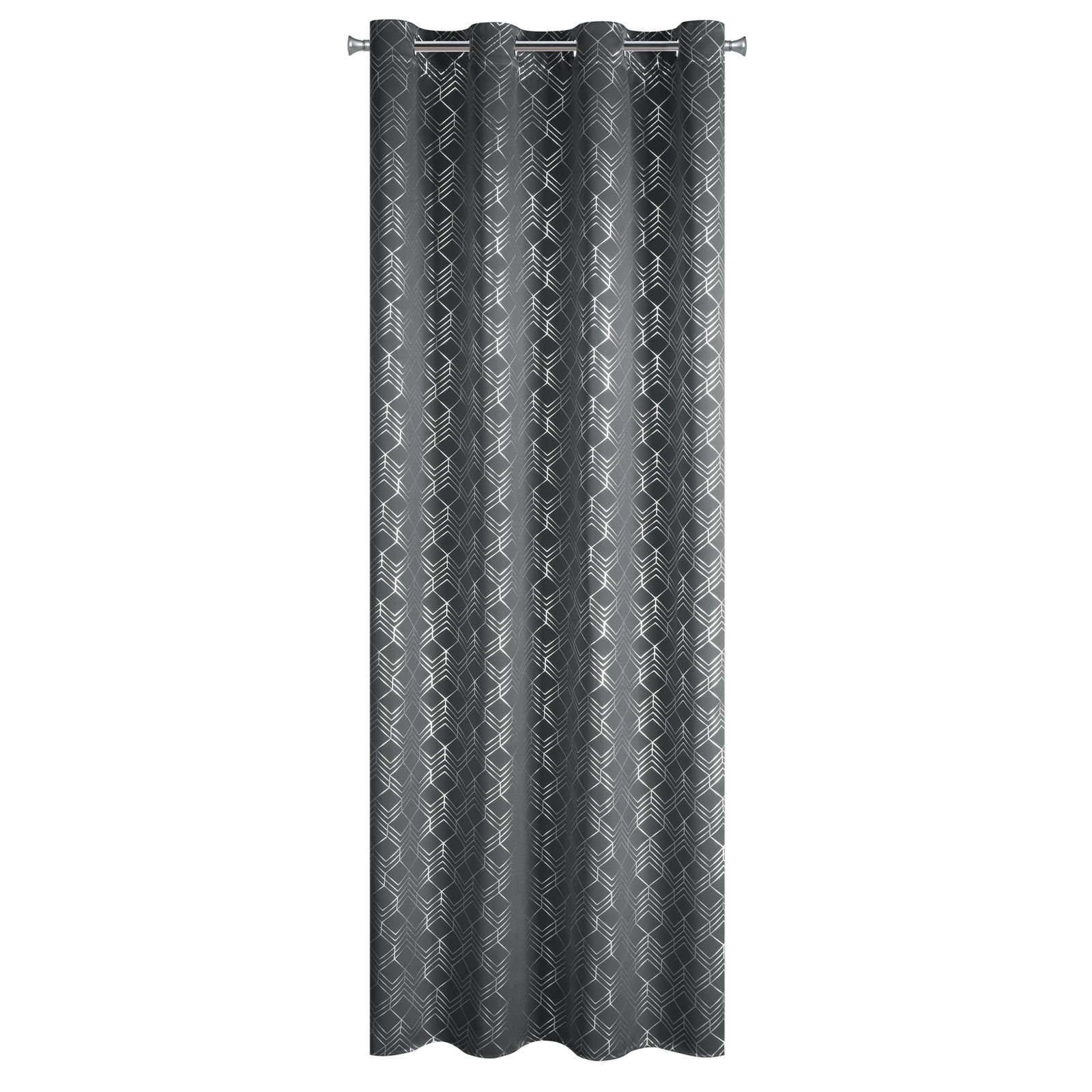 Perdea decorativa cu inele metalice, POLI 140x250 cm, Eurofirany, Grafit