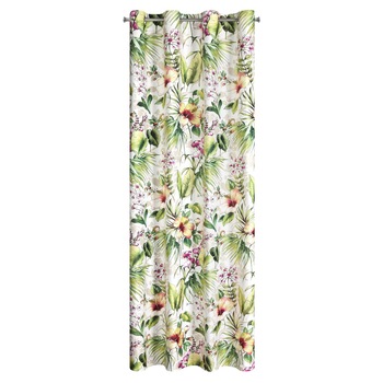 Perdea decorativa cu inele metalice, MEDIS 140x250 cm, Eurofirany, Verde Perdea decorativa cu inele metalice, MEDIS 140x250 cm, Eurofirany, Verde