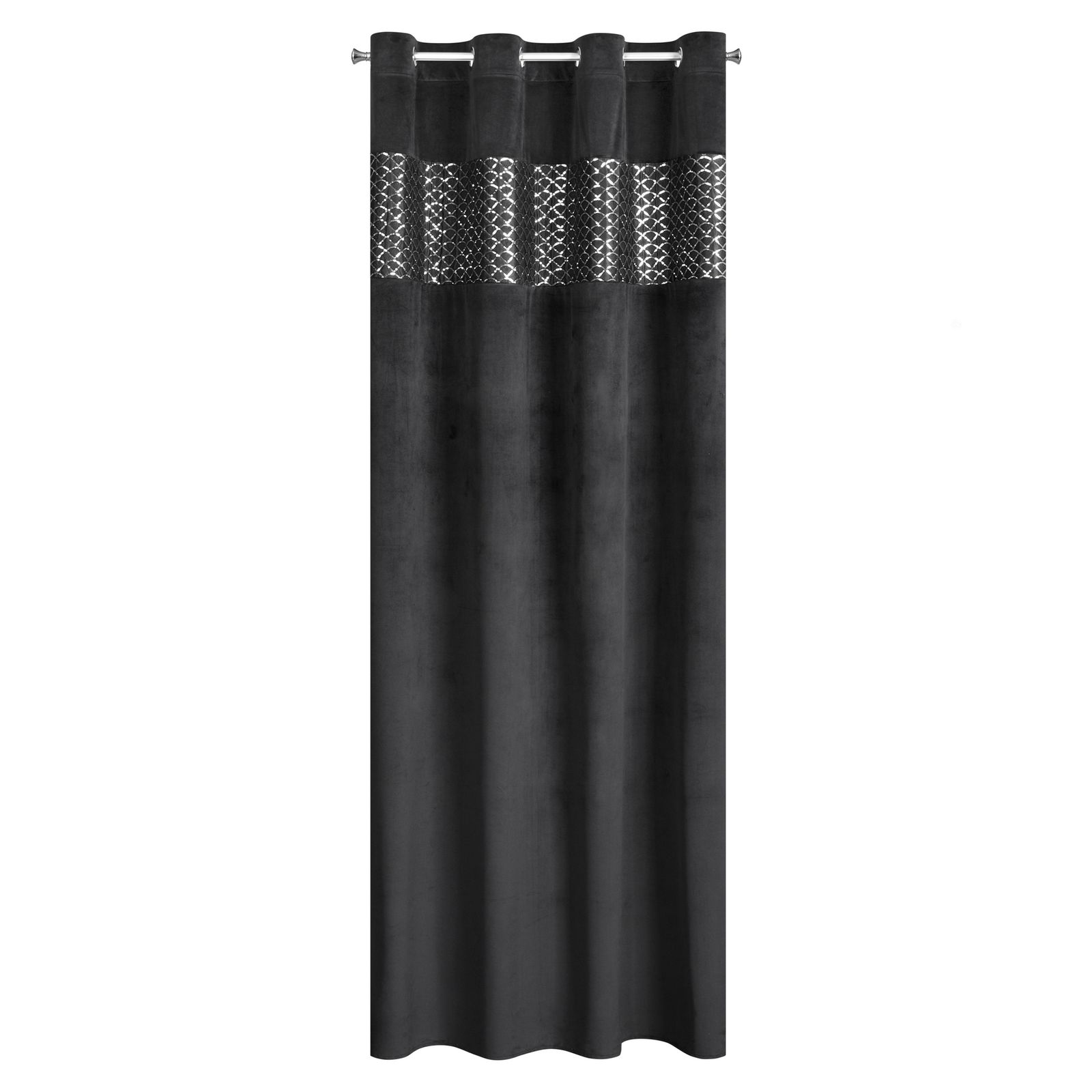 Perdea decorativa cu inele metalice, MARGOT 140x250 cm, Eurofirany, Negru