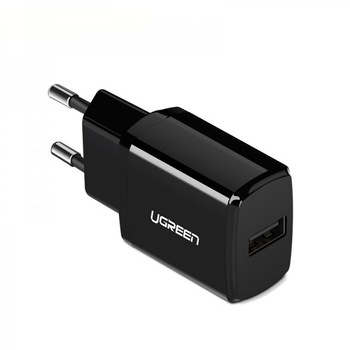 Incarcator telefon USB 5V 2.1A, Ugreen, Black Incarcator telefon USB 5V 2.1A, Ugreen, Black