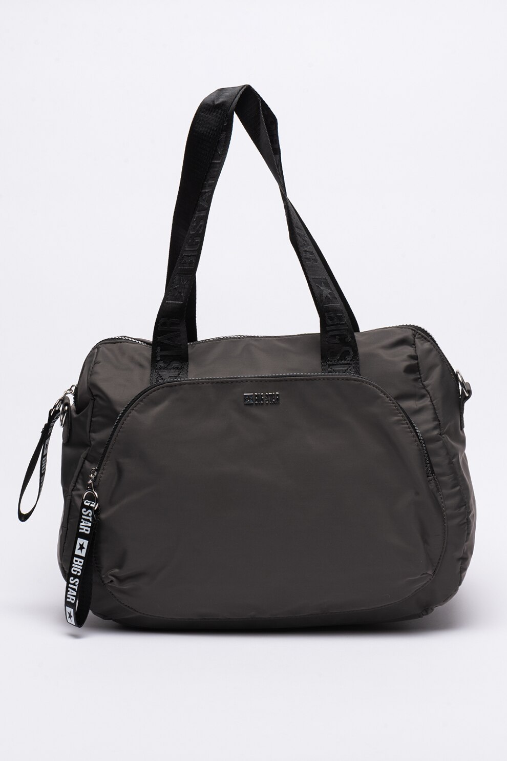 Big Star, Geanta shopper cu fermoar Zoe, Gri inchis
