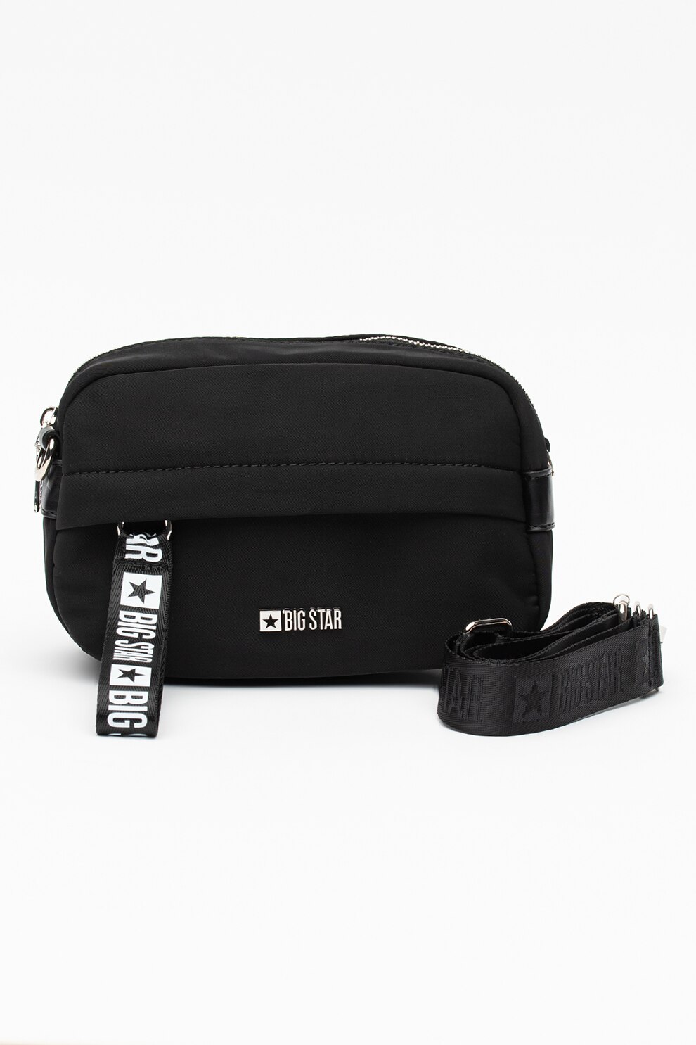 Big Star, Geanta crossbody cu bareta ajustabila, Negru