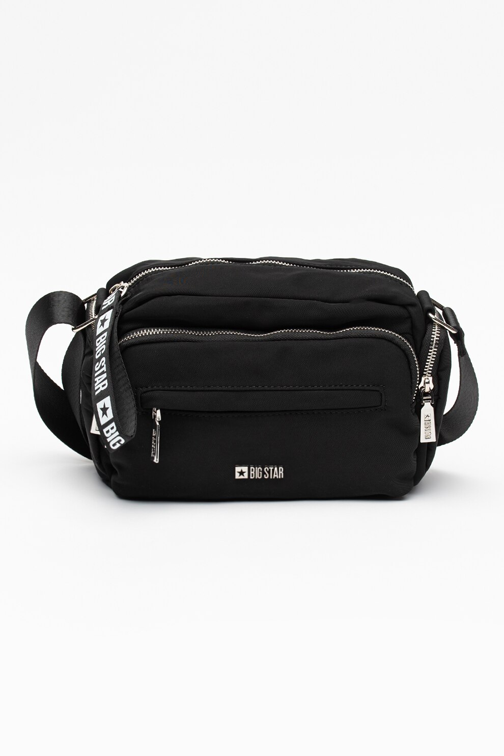 Big Star, Geanta crossbody cu bareta ajustabila, Negru