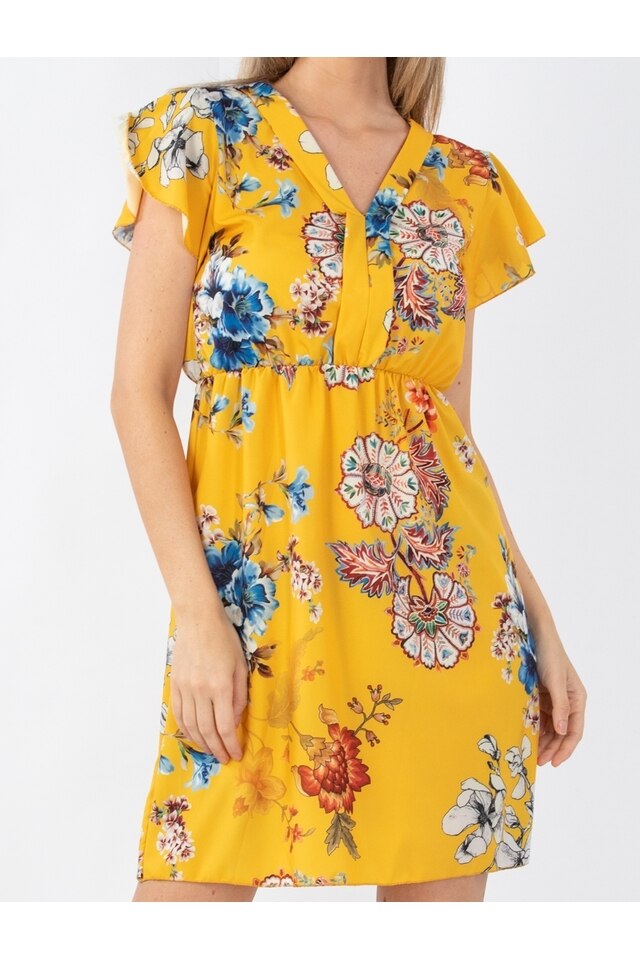 Rochie Dama Josepha Galben, marime universala