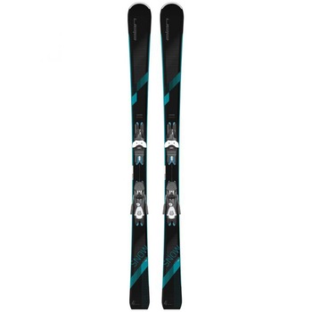 Schiuri Femei Snow Black AM LS Elan,legatura inclusa,negru/turcoaz,146cm Schiuri Femei Snow Black AM LS Elan,legatura inclusa,negru/turcoaz,146cm