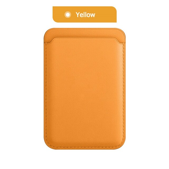 Portofel Flippy MagSafe piele pentru carduri compatibil cu Apple iPhone 12/12 Mini/12 Pro/12 Pro Max, Portocaliu