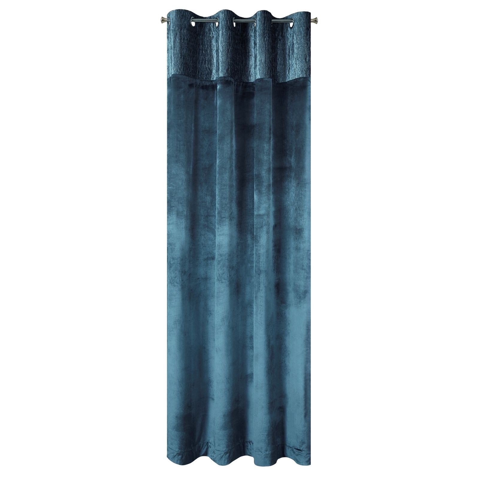 Perdea decorativa cu inele metalice, EVELYNE 140x250 cm, Eurofirany, Albastru inchis