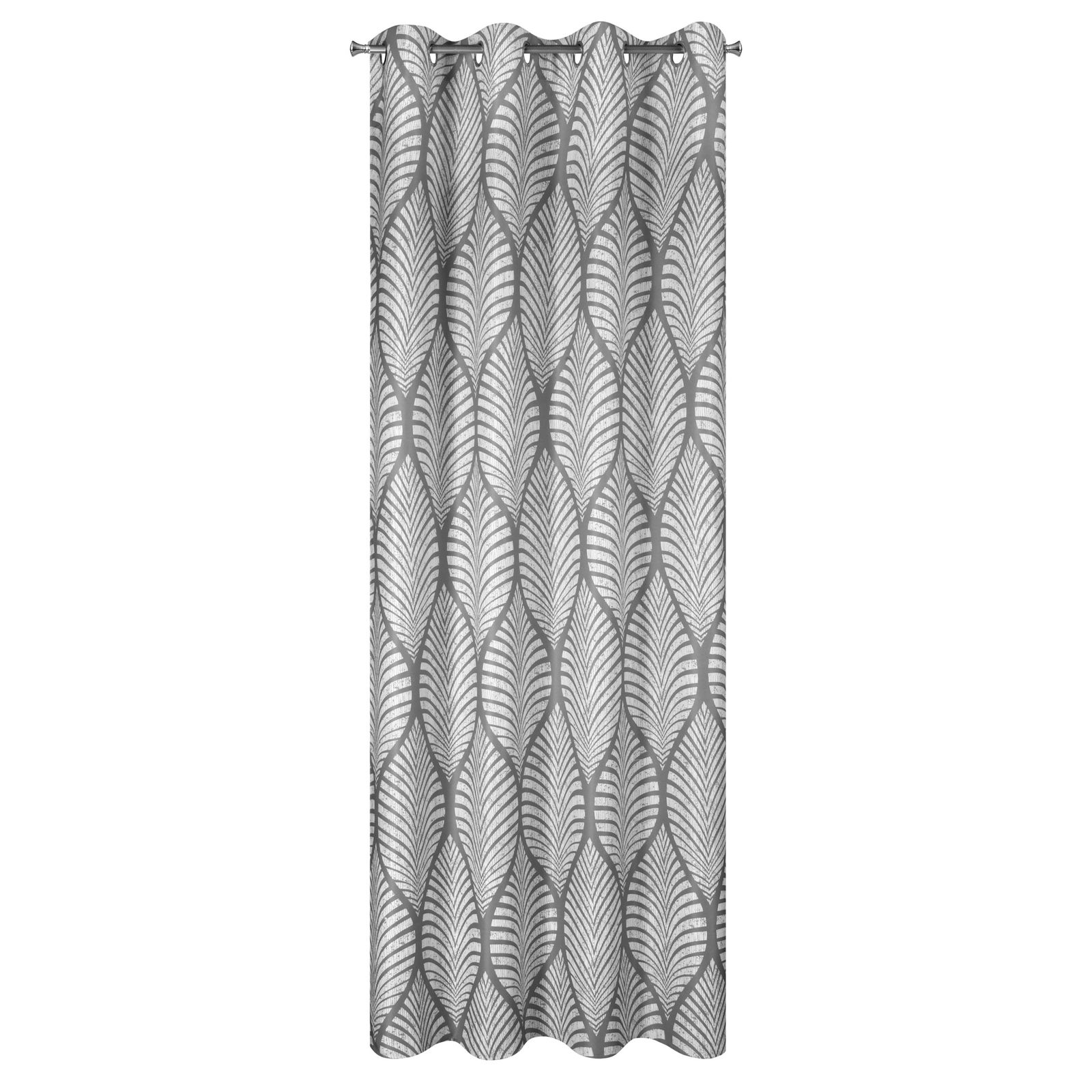 Perdea decorativa cu inele metalice, ELOISA 140x250 cm, Eurofirany, Gri