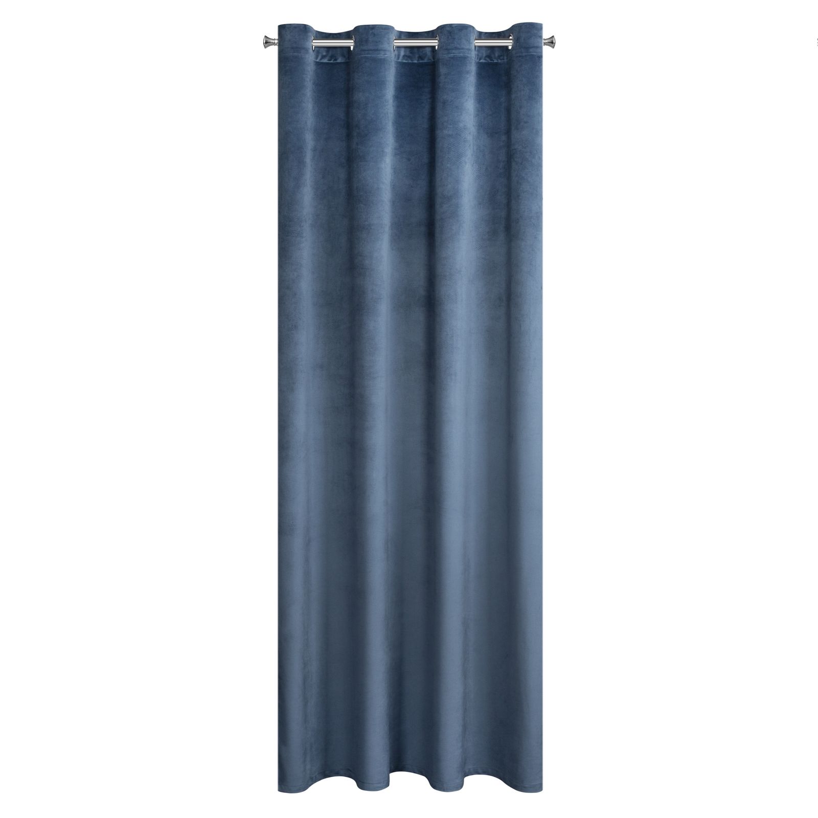 Perdea decorativa cu inele metalice, FARGO 140x250 cm, Eurofirany, Albastru inchis