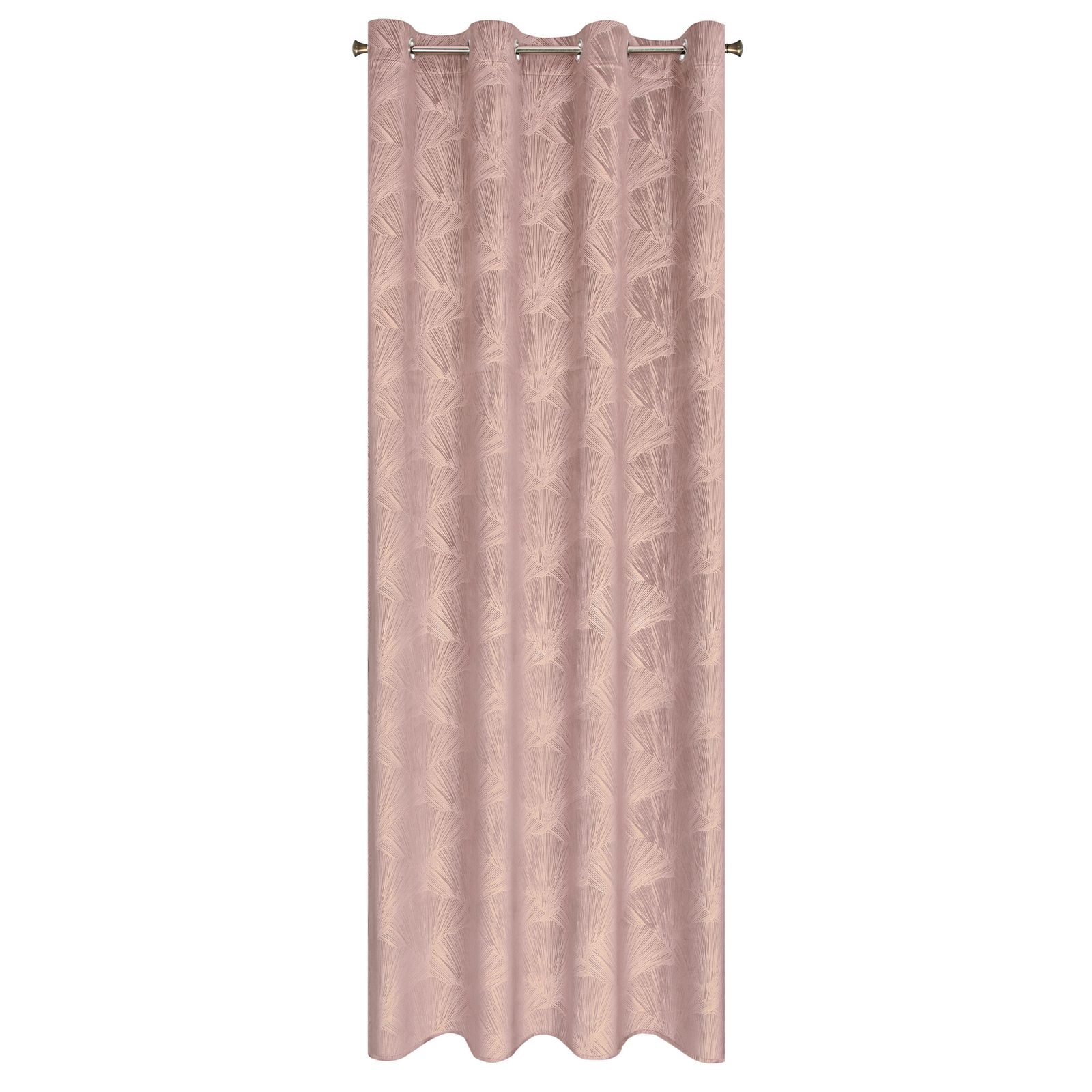 Perdea decorativa cu inele metalice, GOJA 140x250 cm, Eurofirany, Roz pudra