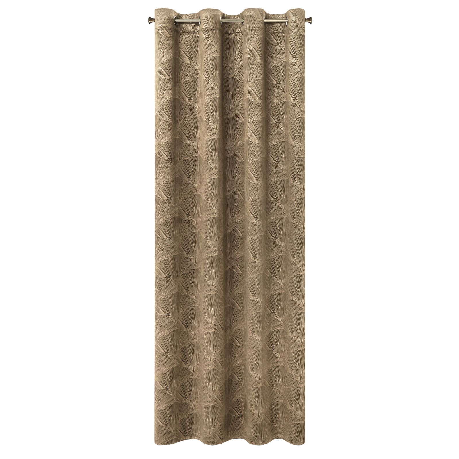 Perdea decorativa cu inele metalice, GOJA 140x250 cm, Eurofirany, Maro