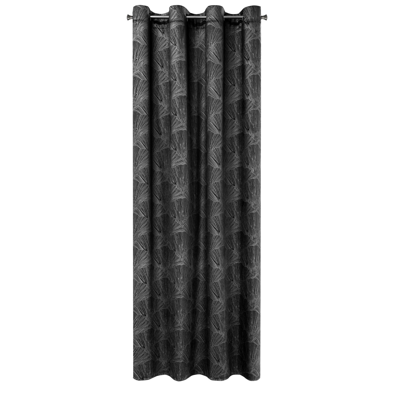 Perdea decorativa cu inele metalice, GOJA 140x250 cm, Eurofirany, Negru