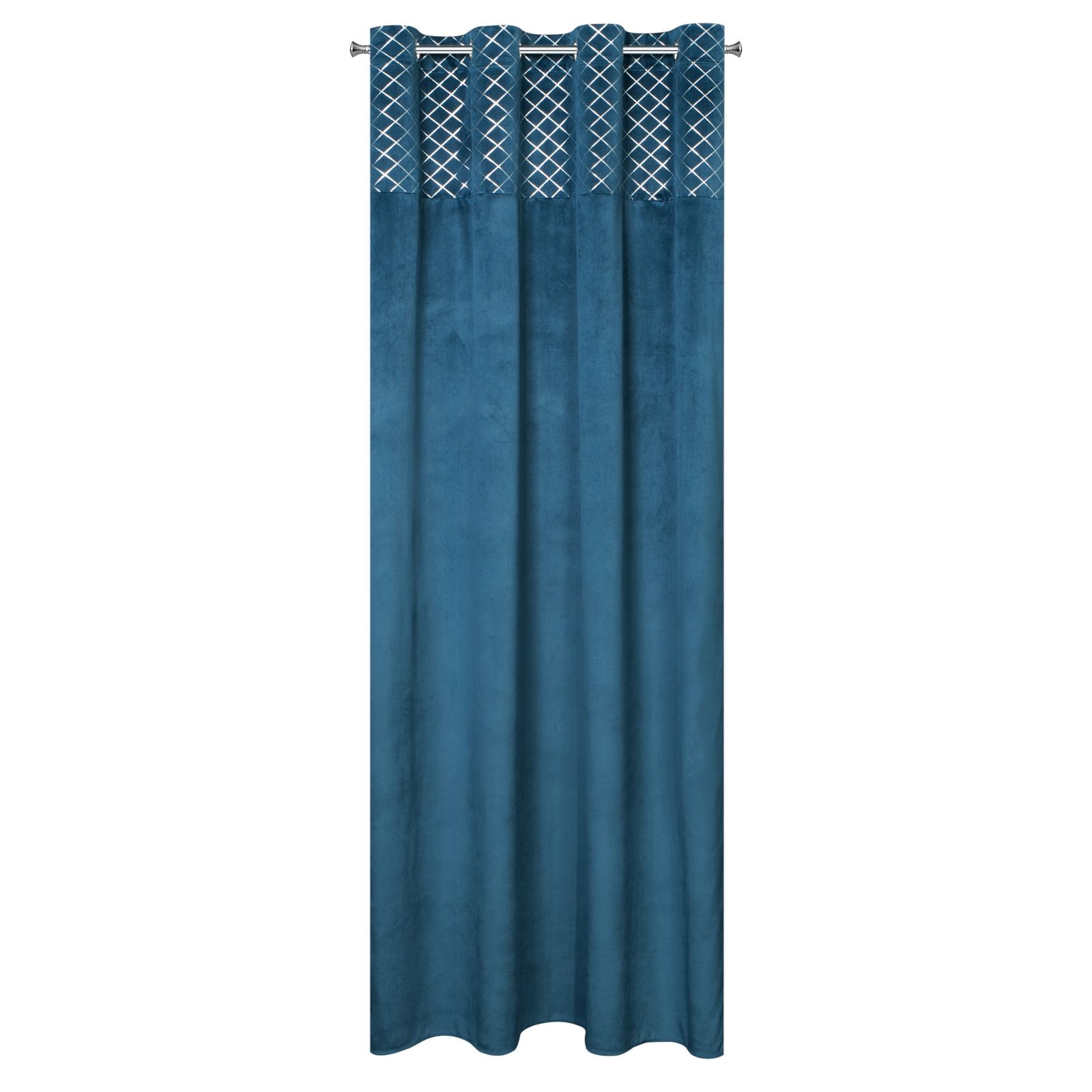 Perdea decorativa cu inele metalice, HAZEL 140x250 cm, Eurofirany, Albastru inchis