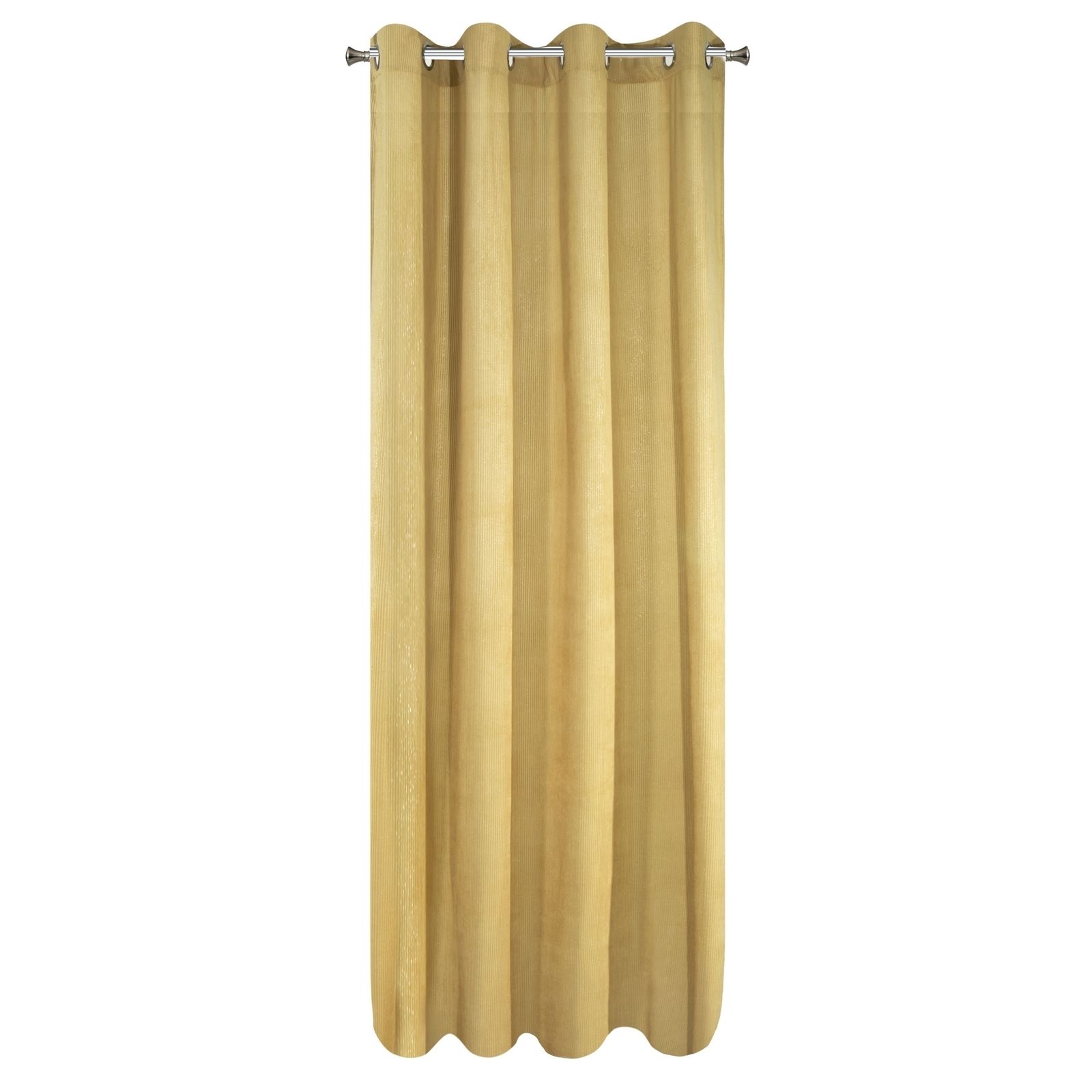 Perdea decorativa cu inele metalice, IBBIE 140x250 cm, Eurofirany, Mustar