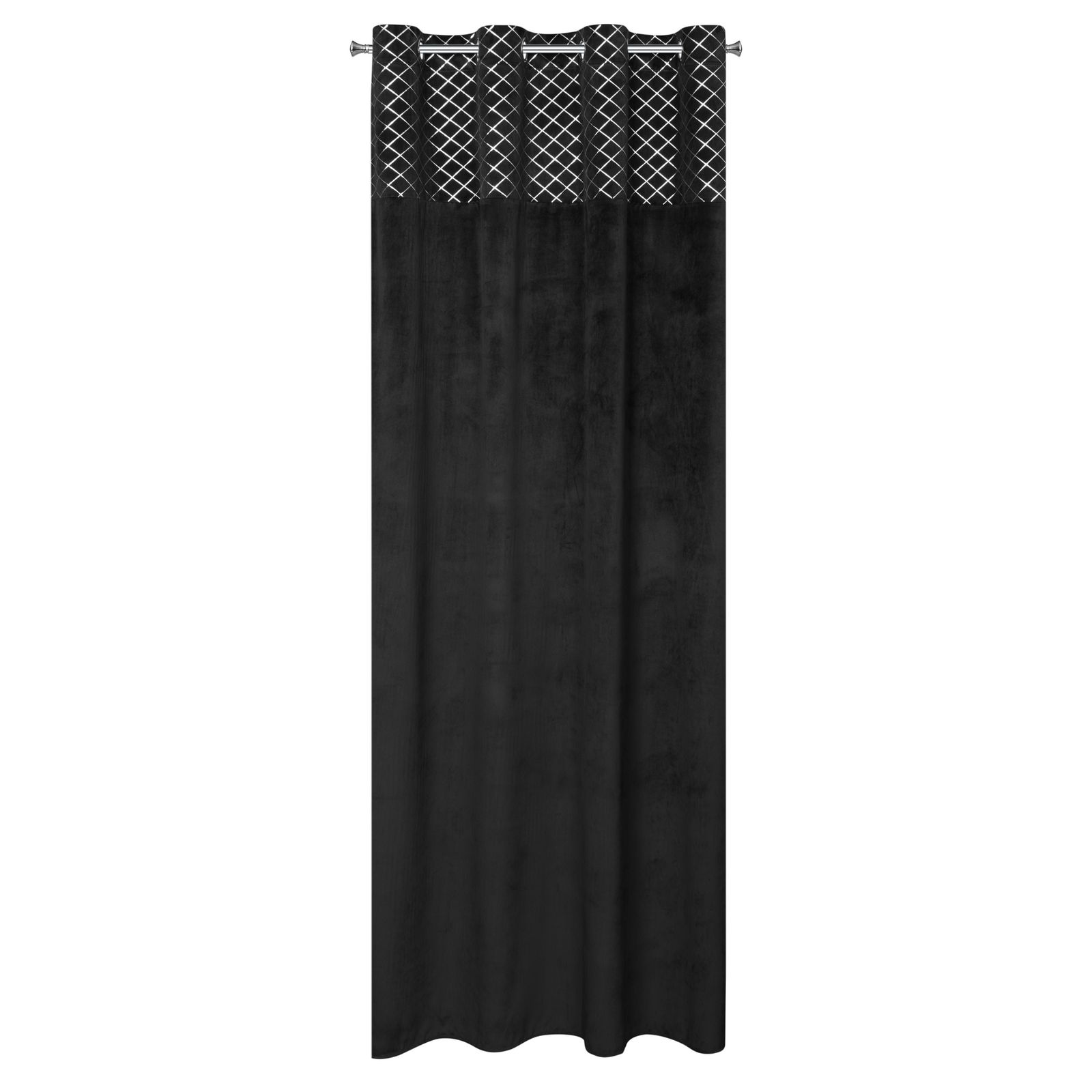 Perdea decorativa cu inele metalice, HAZEL 140x250 cm, Eurofirany, Negru