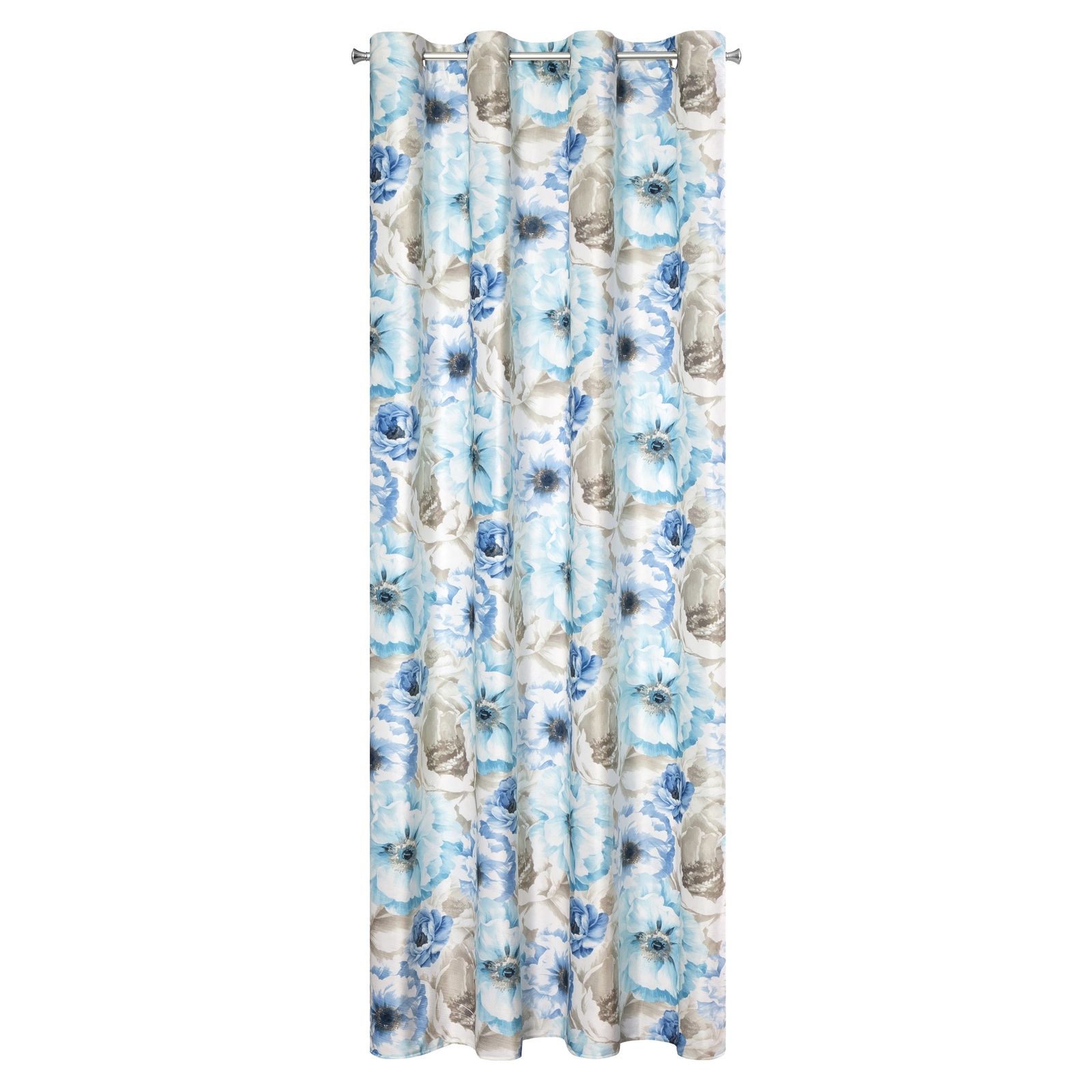 Perdea decorativa cu inele metalice, JOLLIE 140x250 cm, Eurofirany, Albastru