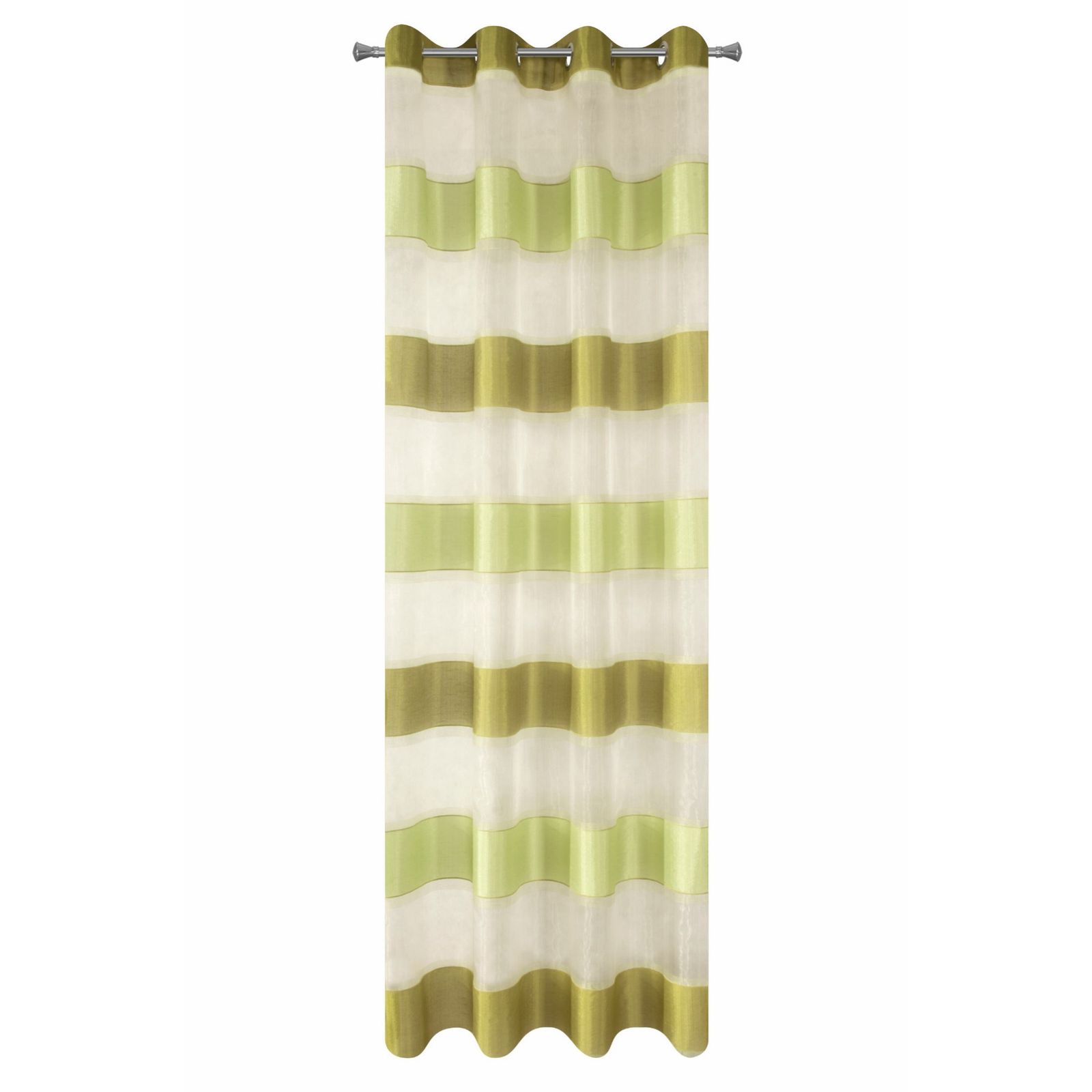 Perdea decorativa cu inele metalice, IVO 140x250 cm, Eurofirany, Verde