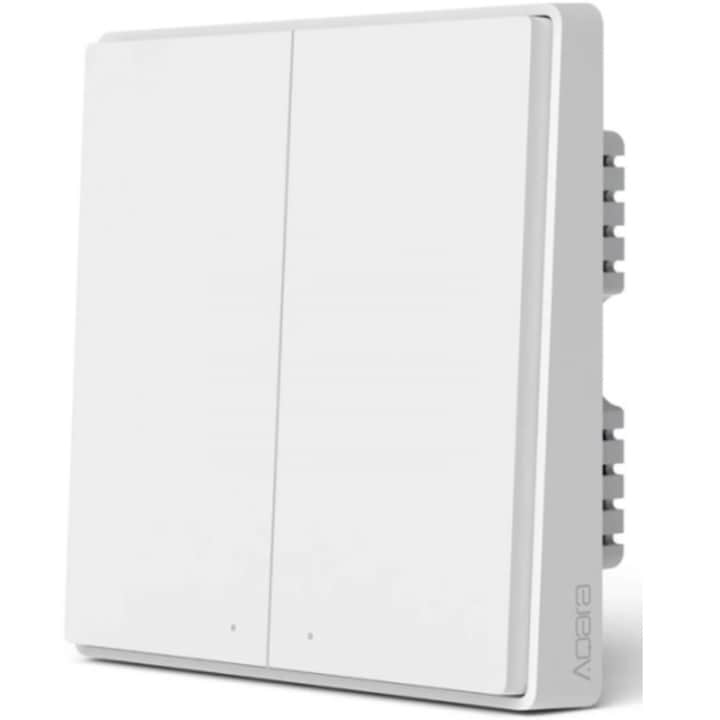 Intrerupator inteligent ingropat AQARA Smart Wall Switch EU, fara nul, 2 butoane