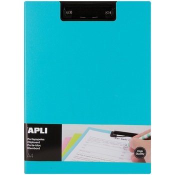 Clipboard A4 Apli PP cu clapa albastru deschis Clipboard A4 Apli PP cu clapa albastru deschis