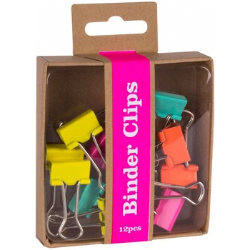 Clipsuri metalice APLI diverse culori fluorescente 12buc/um Clipsuri metalice APLI diverse culori fluorescente 12buc/um