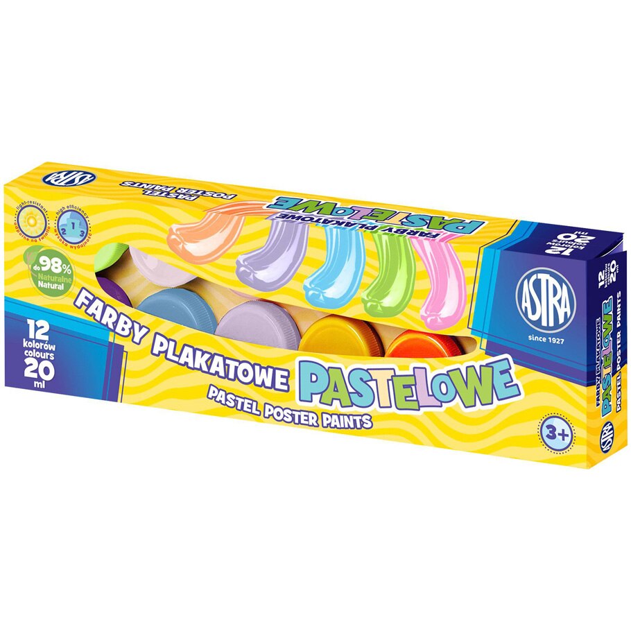 Tempera Astra 20ml 12 culori pastelate