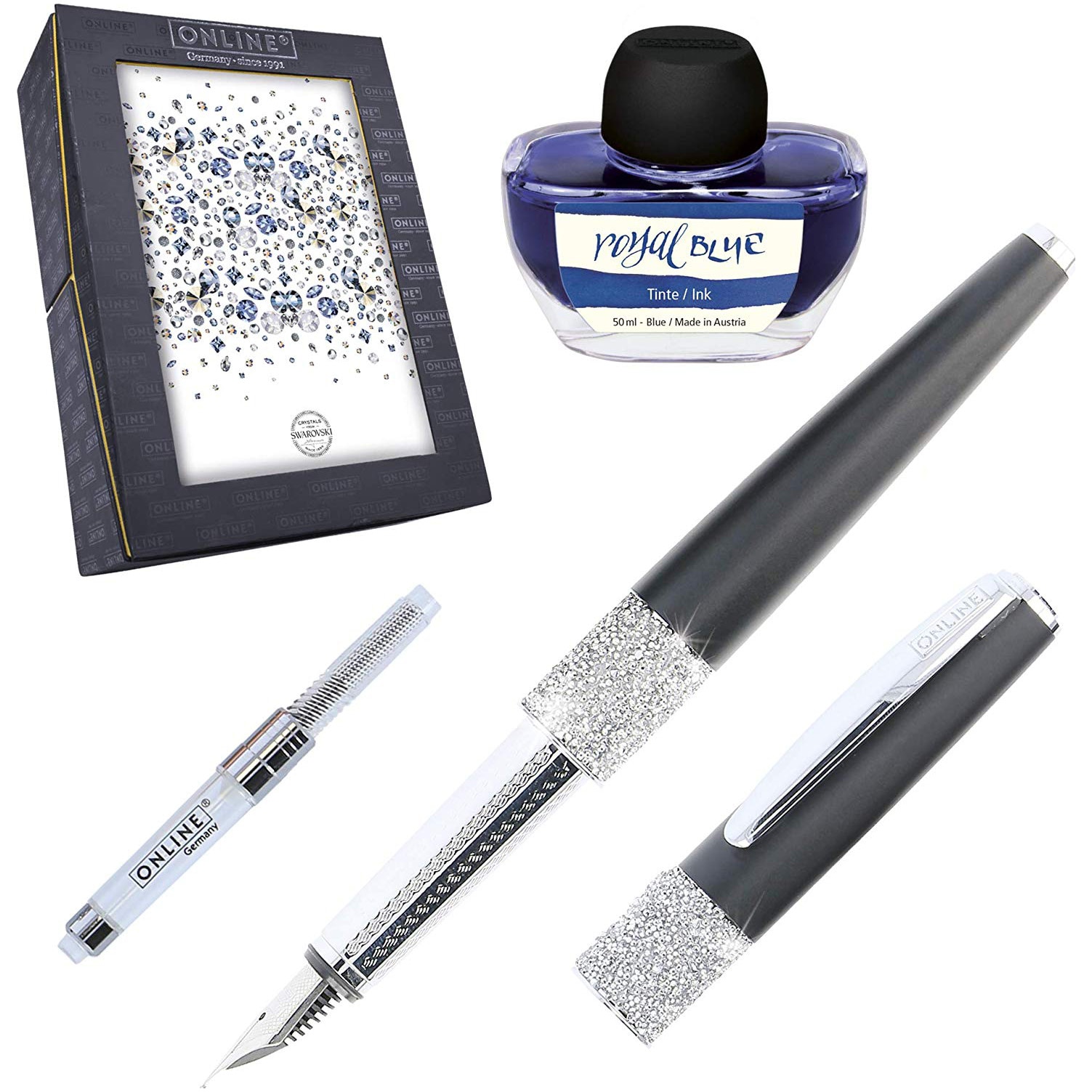 Set Online Crystal Celebrites Swarovski argintiu cutie