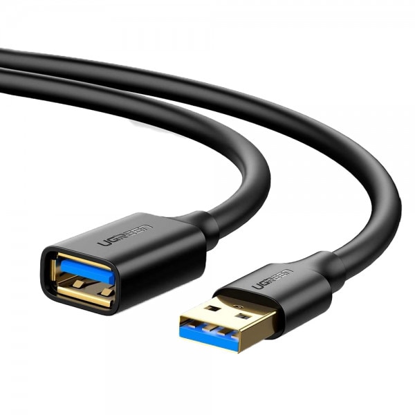 Cablu adaptor, extensie USB 3.0 Mama la USB 3.0 Tata, 3 metri, Ugreen, Black