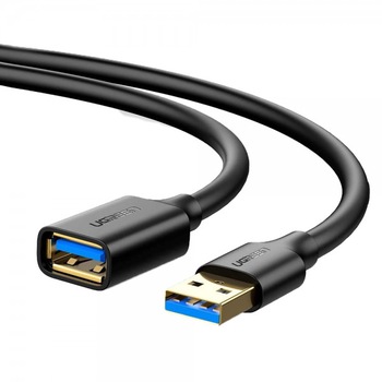 Cablu adaptor, extensie USB 3.0 Mama la USB 3.0 Tata, 3 metri, Ugreen, Black Cablu adaptor, extensie USB 3.0 Mama la USB 3.0 Tata, 3 metri, Ugreen, Black
