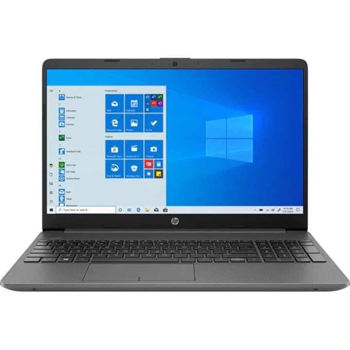 Laptop HP 15-gw0007nq, AMD Ryzen 3 3250U pana la 3.5GHz, 15.6" Full HD, 8GB, SSD 512GB, AMD Radeon Graphics, Windows 10 Home S, Gri