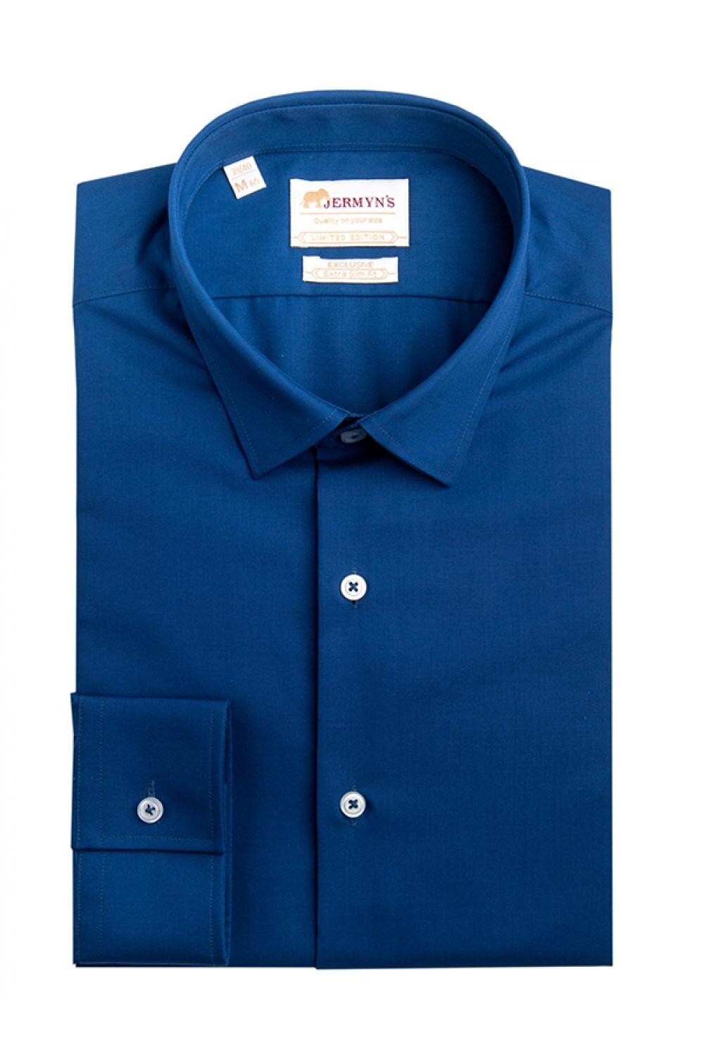 Camasa Barbati Eleganta - Exclusive Extra Slim Fit Poplin bleaumarin uni