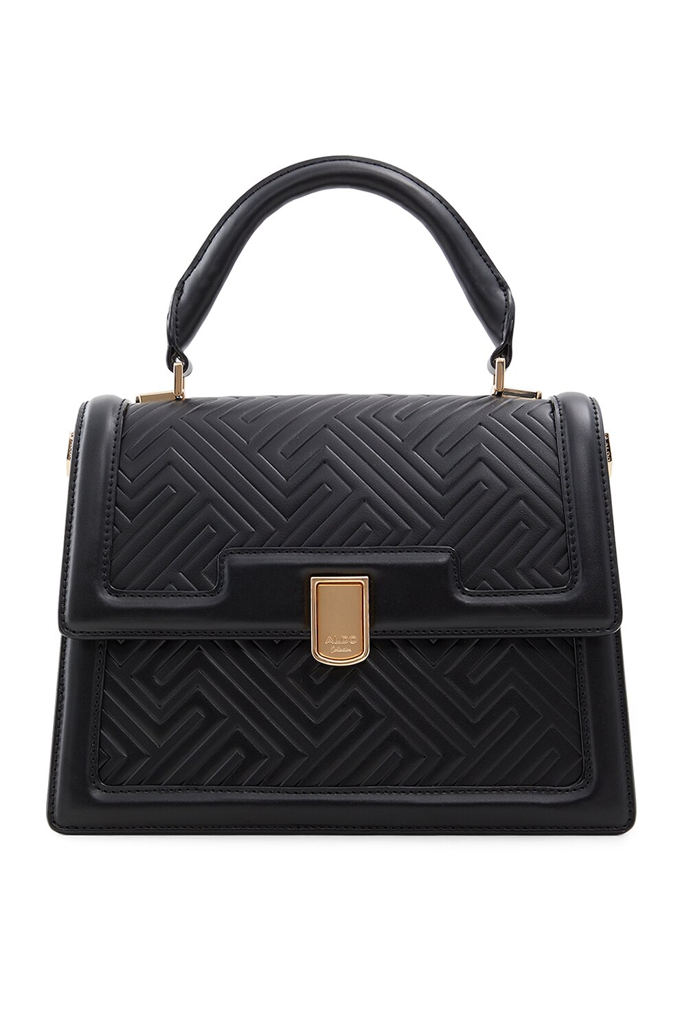 Aldo, Geanta de piele ecologica cu aspect matlasat Cynad, Negru