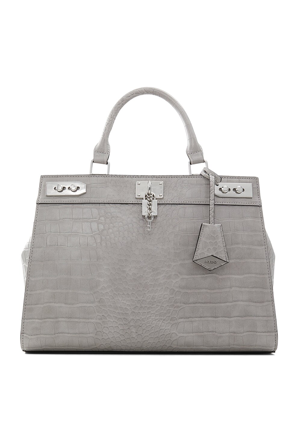 Aldo, Geanta de piele ecologica cu bareta detasabila Dreidda, Grej