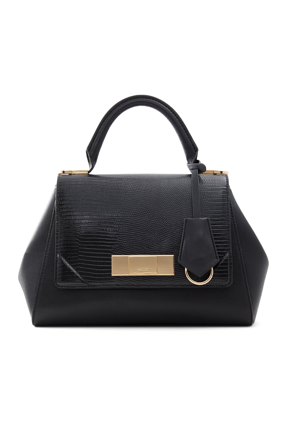 Aldo, Geanta de piele ecologica cu bareta Eowurith, Negru