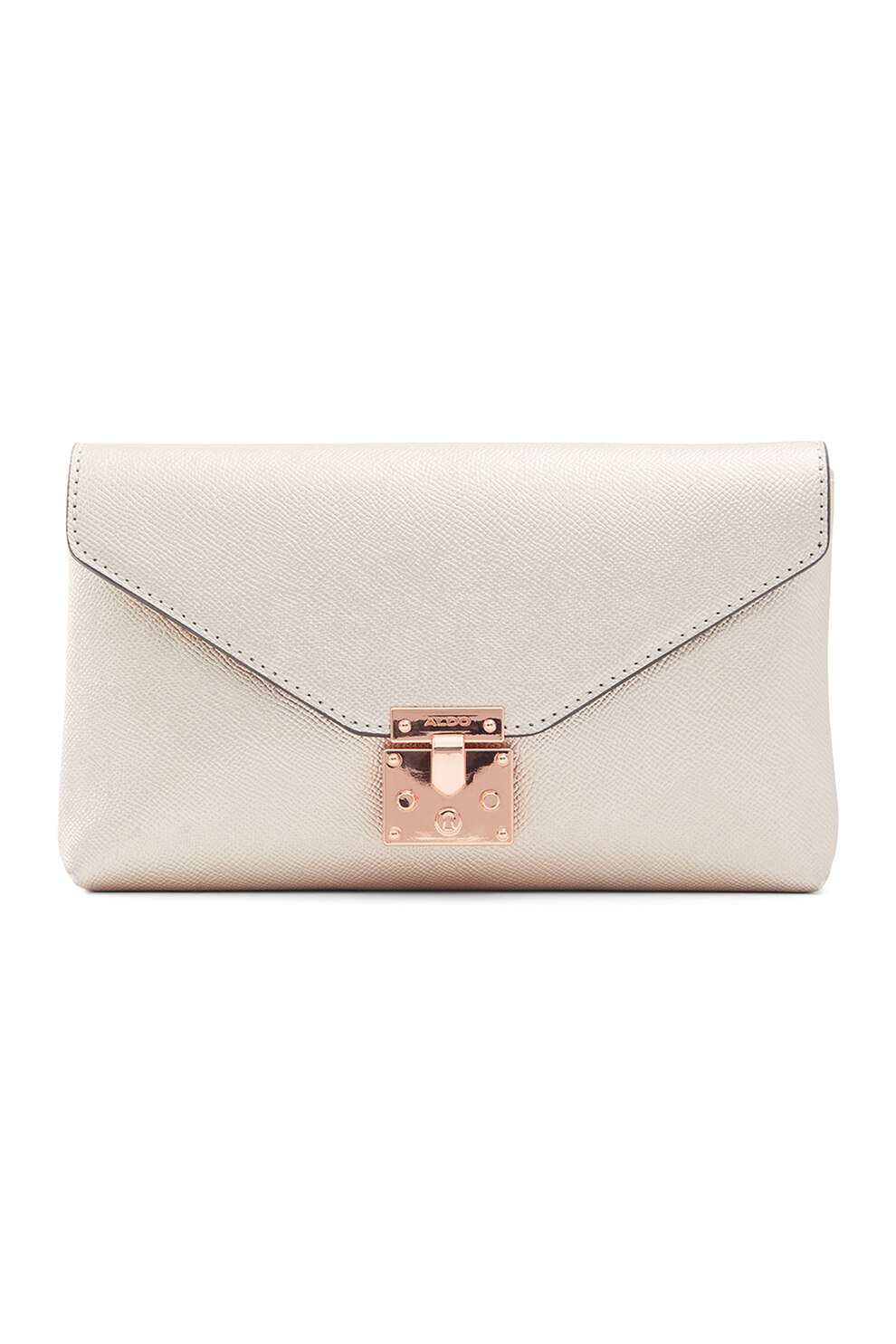 Aldo, Geanta crossbody din piele ecologica Lalla, Roz pal/Auriu rose