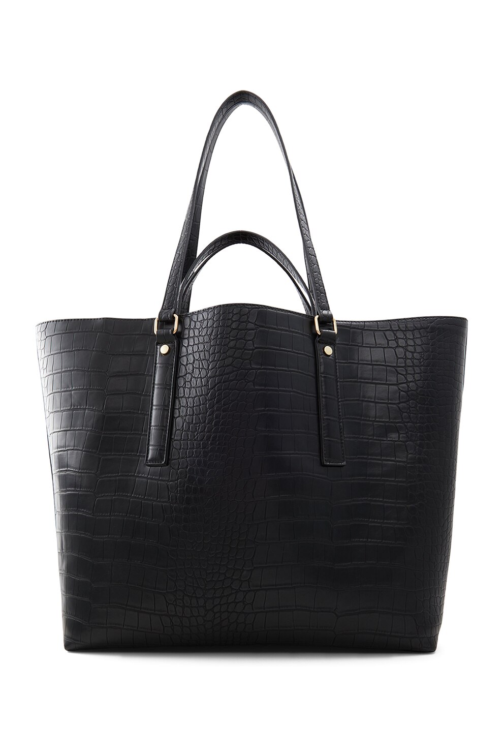 Aldo, Geanta shopper reversibila din piele ecologica Tharejan, Negru/Rosu Bordeaux