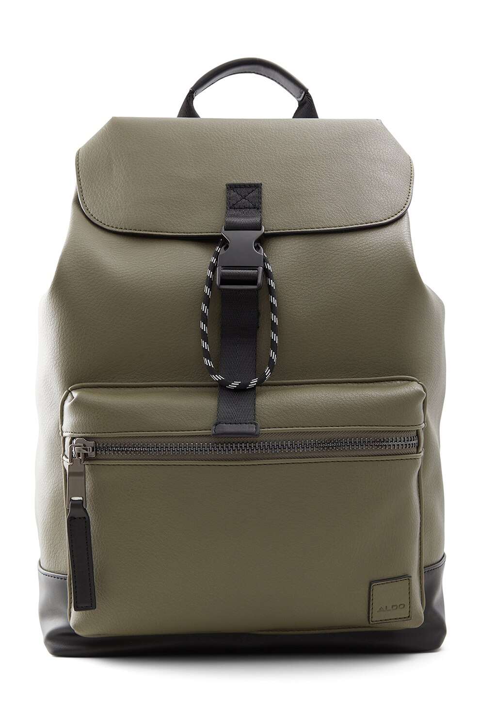 Aldo, Rucsac din piele ecologica cu model in doua tonuri Weakath, Verde militar