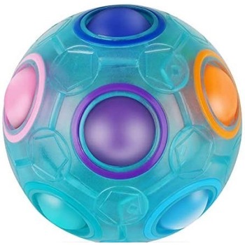 Minge Antistres Fosforescenta, Fidget Ranibow Magic Ball, Tip Puzzle/Cub Rubic, Albastra Minge Antistres Fosforescenta, Fidget Ranibow Magic Ball, Tip Puzzle/Cub Rubic, Albastra