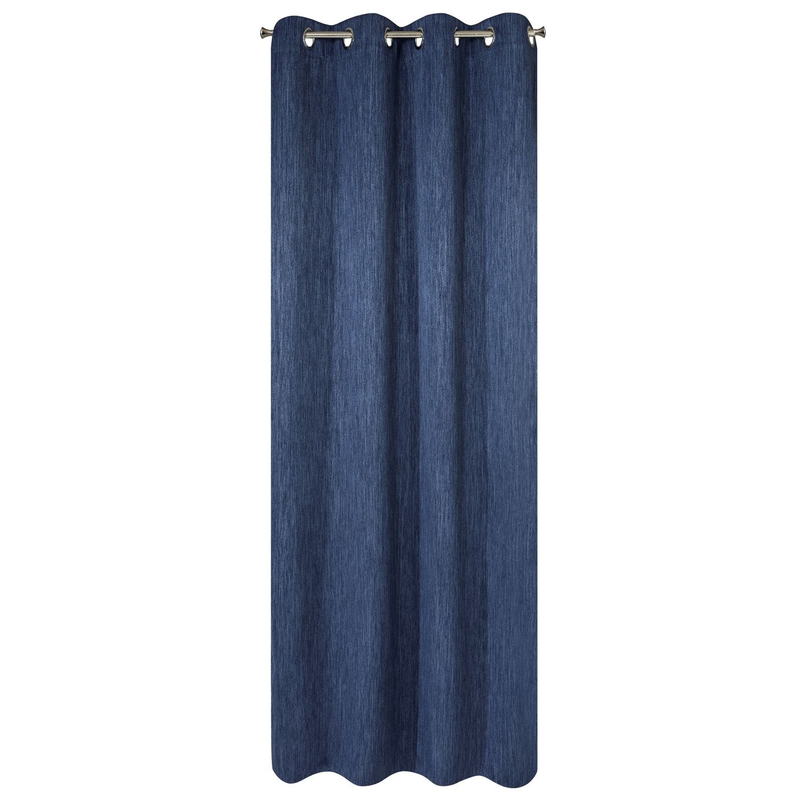 Perdea decorativa cu inele metalice, ROSSIE 140x250 cm, Eurofirany, Albastru inchis