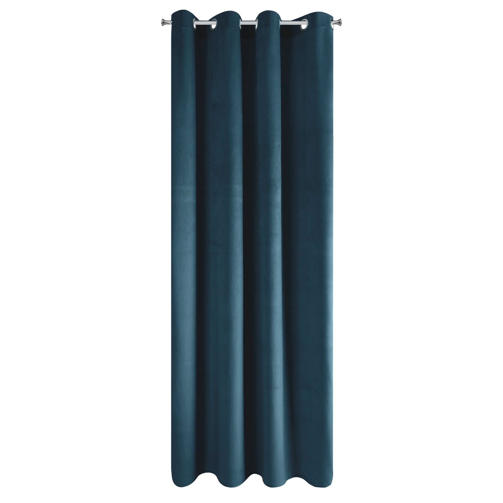 Perdea decorativa cu inele metalice, PIERRE 140x250 cm, Eurofirany, Albastru inchis