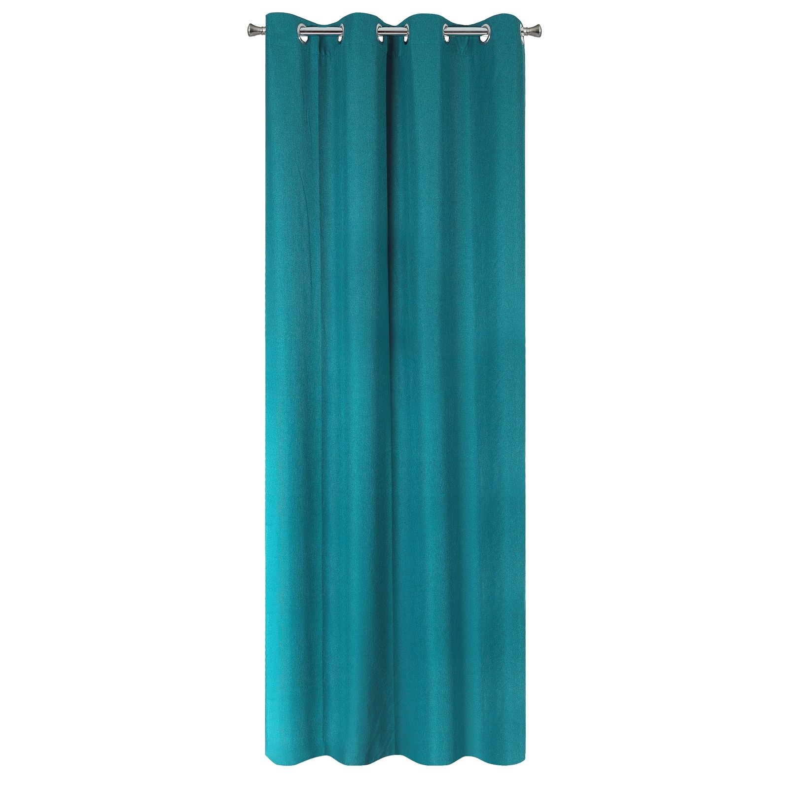 Perdea decorativa cu inele metalice, MELTEM 140x250 cm, Eurofirany, Turcoaz