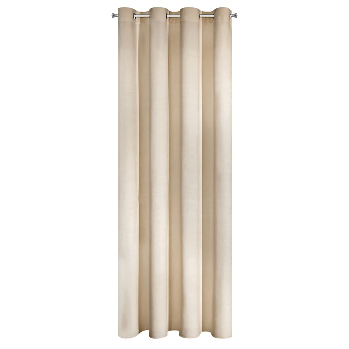 Завеса Eurofirany VILLA, Метални халки, бежово, 140x250 см