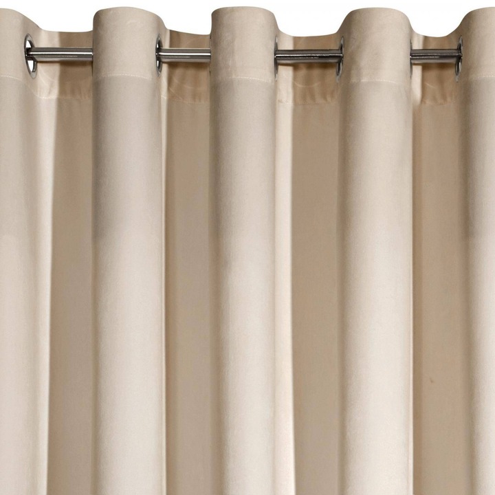 Villa bársony sötétítő függöny Bézs 140x250 cm