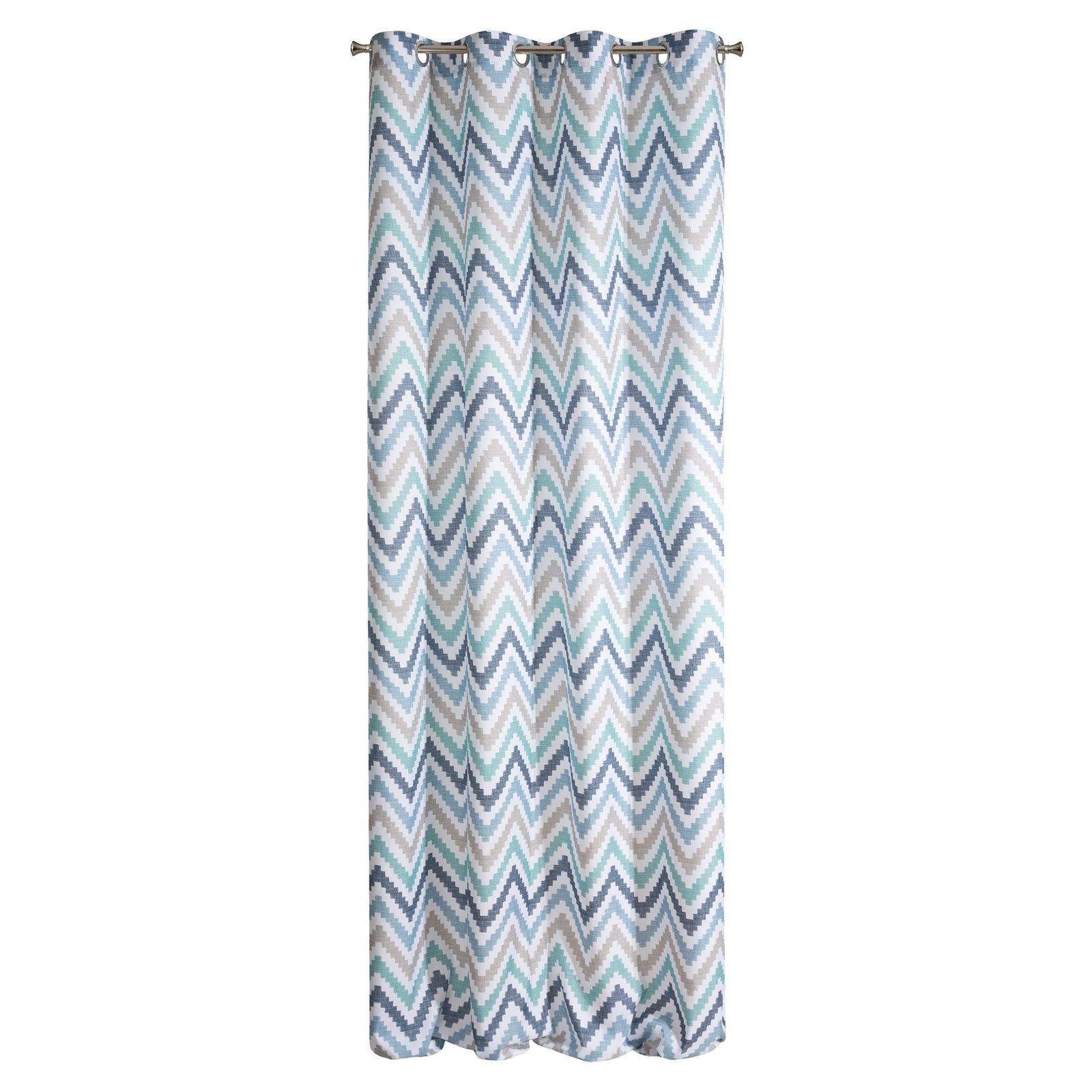 Perdea decorativa cu inele metalice, NASTIA 140x250 cm, Eurofirany, Albastru