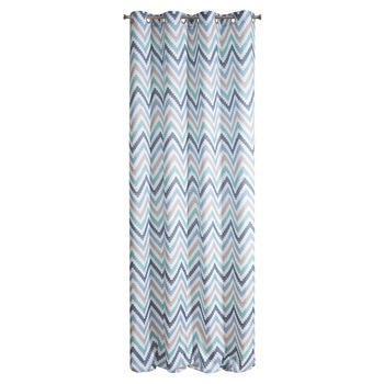 Perdea decorativa cu inele metalice, NASTIA 140x250 cm, Eurofirany, Albastru Perdea decorativa cu inele metalice, NASTIA 140x250 cm, Eurofirany, Albastru