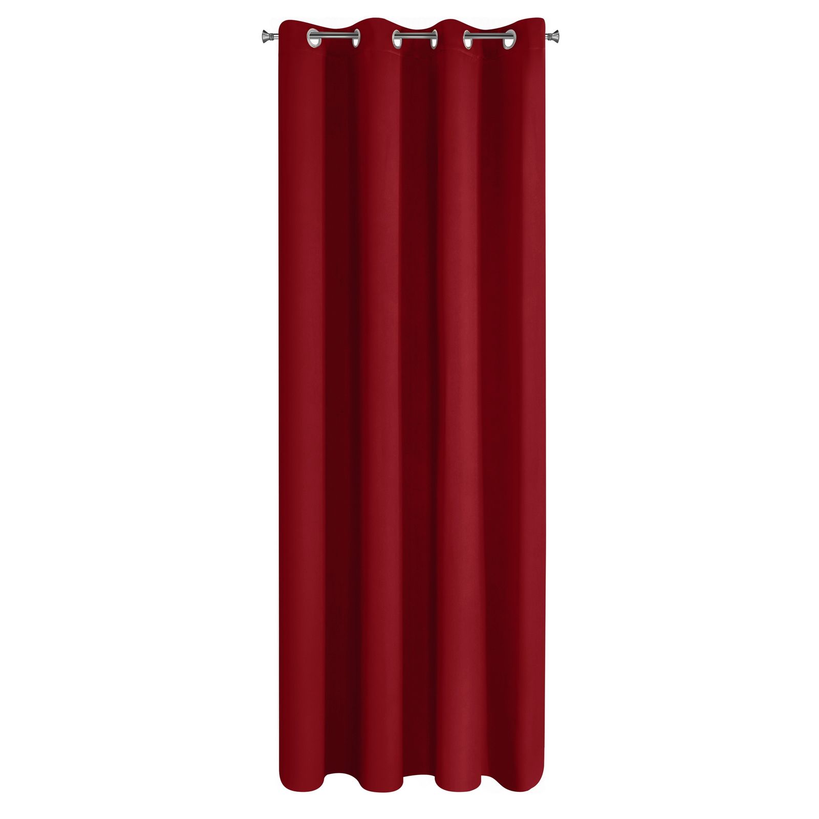 Perdea decorativa cu inele metalice, LOGAN 140x250 cm, Eurofirany, Rosu