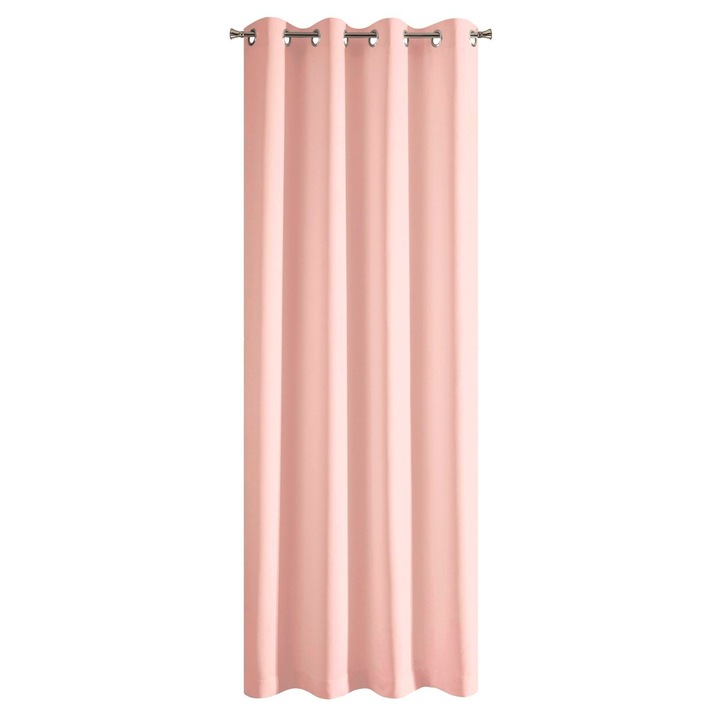 Rita egyszínű dekor függöny Pasztell rózsaszín 140x250 cm