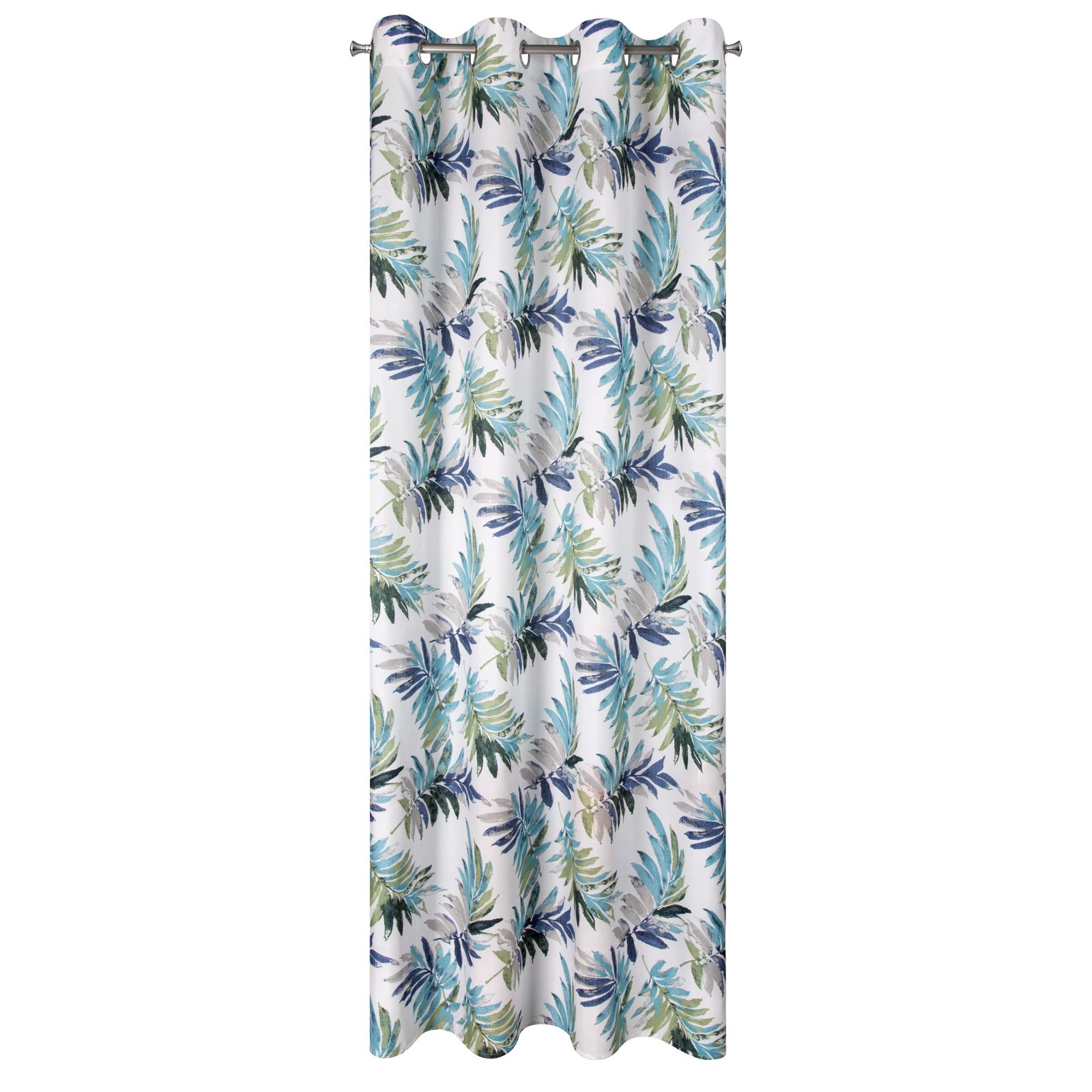 Perdea decorativa cu inele metalice, SABRINA 140x250 cm, Eurofirany, Albastru